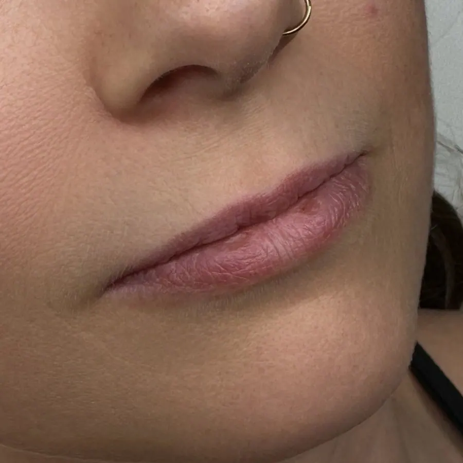 Lippen vor dem Permanent Make-up, natürliche Lippenfarbe